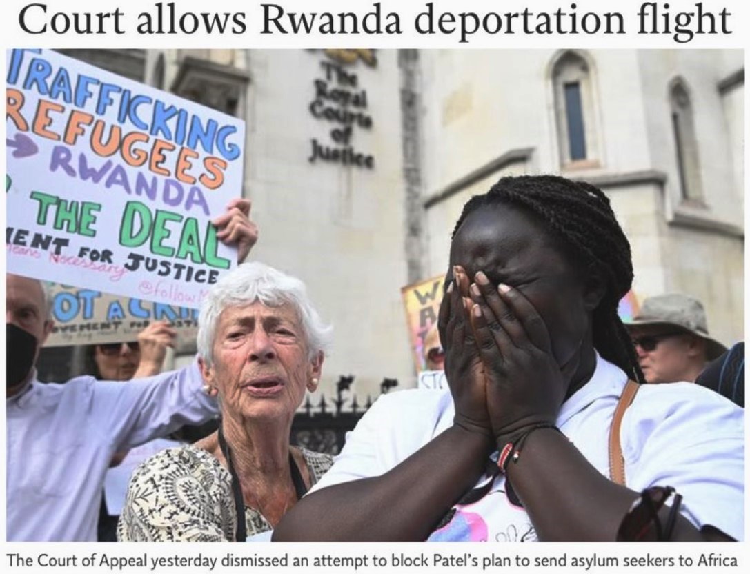 Independent - Court allows Rwanda deportation flight